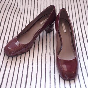 COPY - GEOX Respira burgundy breathable comfortable Italian patent leather pump…